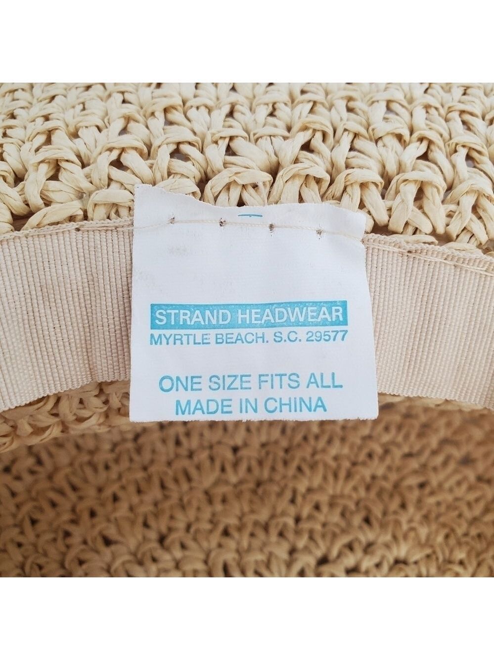 STRAND HEADWEAR WOMEN SUN HAT FLOPPY RAFFIA STRAW PUCA SHELLS BUTTONS COACHELLA - Picture 7 of 8